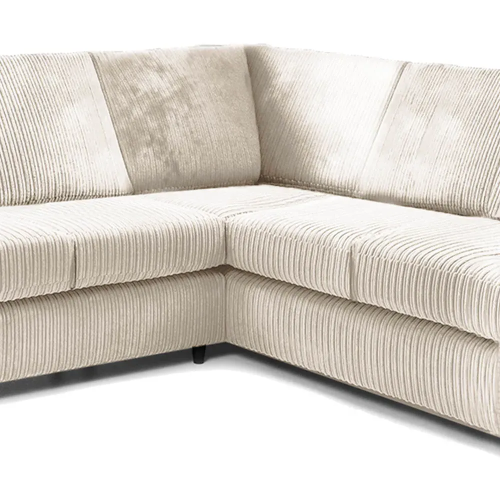 Luxor 5-Seater L-Shaped Corner Sofa Set - Cream, Jumbo Cord