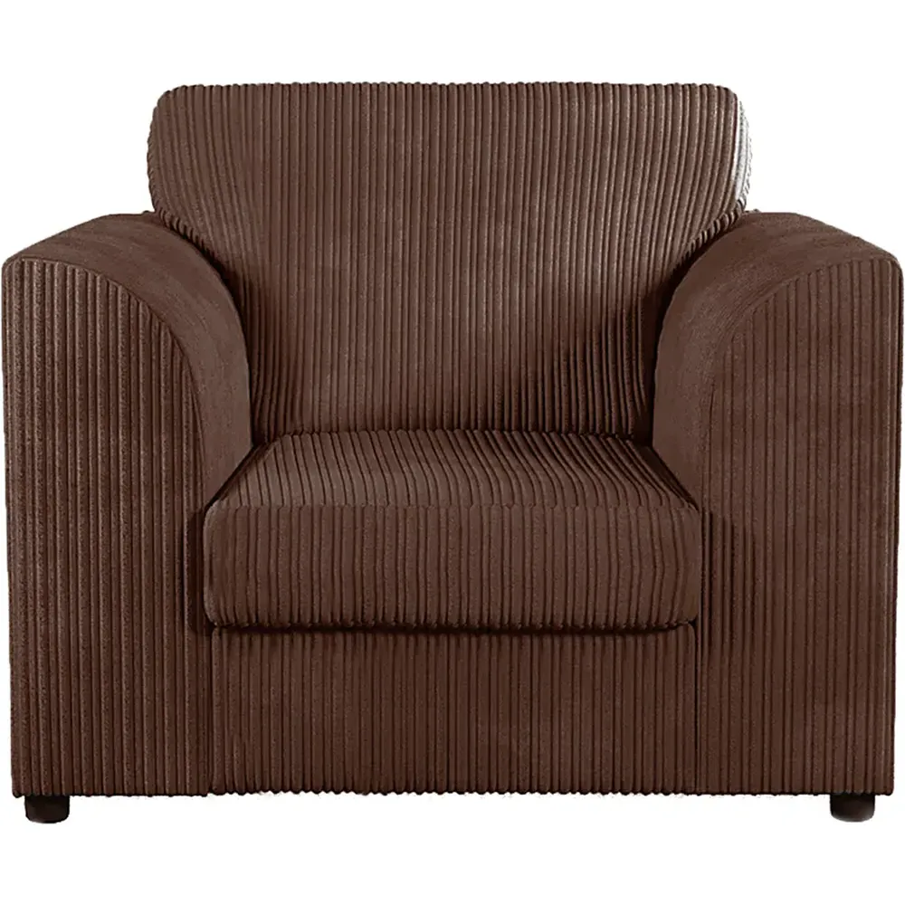 Single Seater Armchair - Chocolate, Jumbo Cord