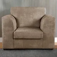 Single Seater Armchair - Cream, Jumbo Cord