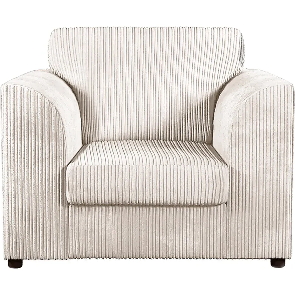 Single Seater Armchair - Cream, Jumbo Cord