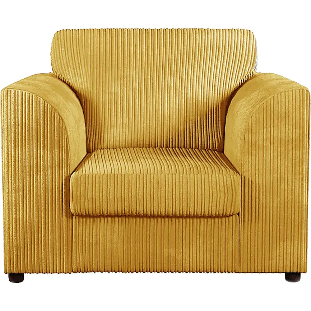 Single Seater Armchair - Mustard, Jumbo Cord