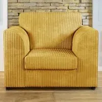 Single Seater Armchair - Mustard, Jumbo Cord