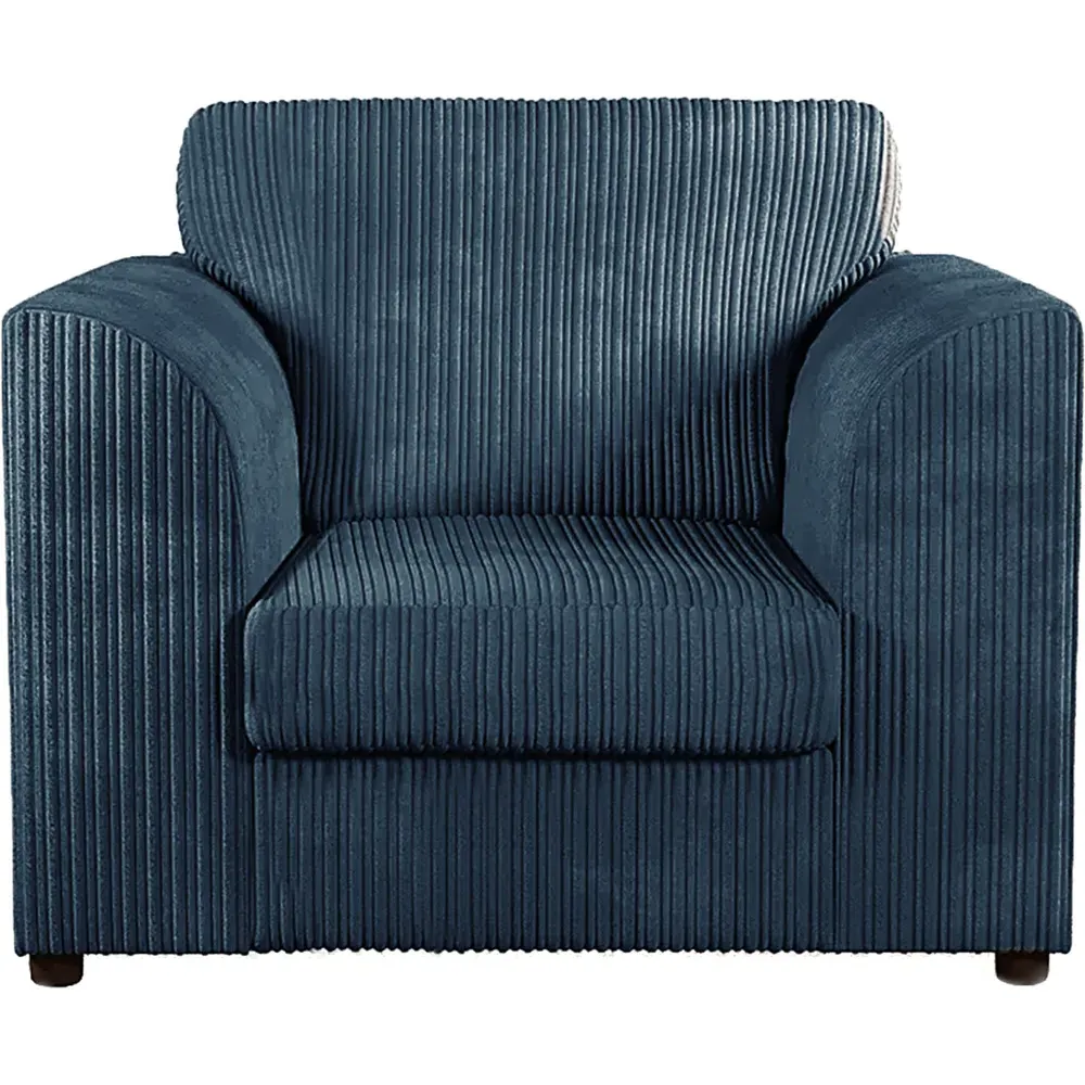 Single Seater Armchair - Navy Blue, Jumbo Cord