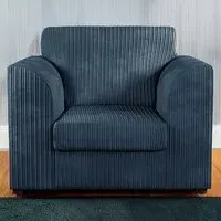 Single Seater Armchair - Navy Blue, Jumbo Cord