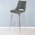 Swivel Bar Chair with Tripod Legs - Grey, Leather Effect