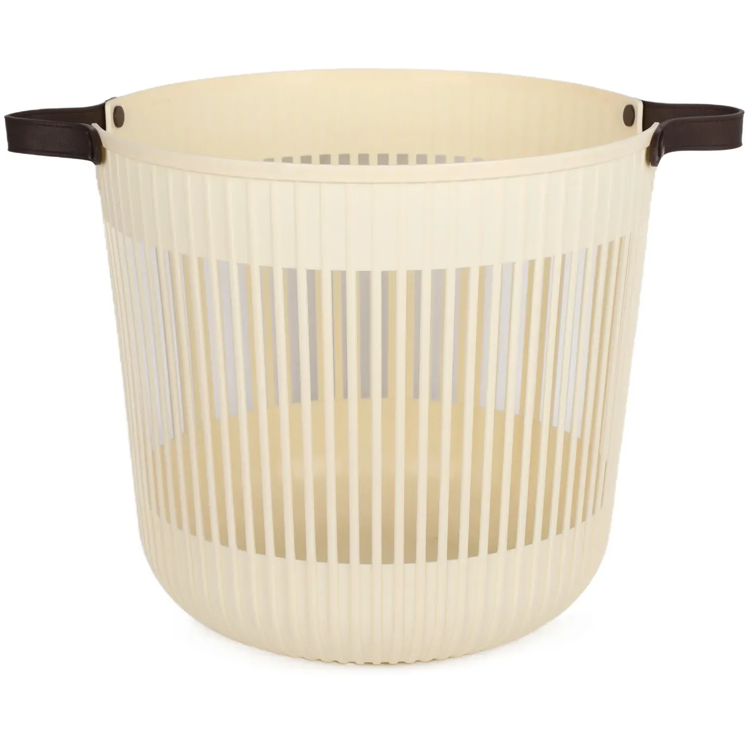 Round Storage Basket - Black, Cream