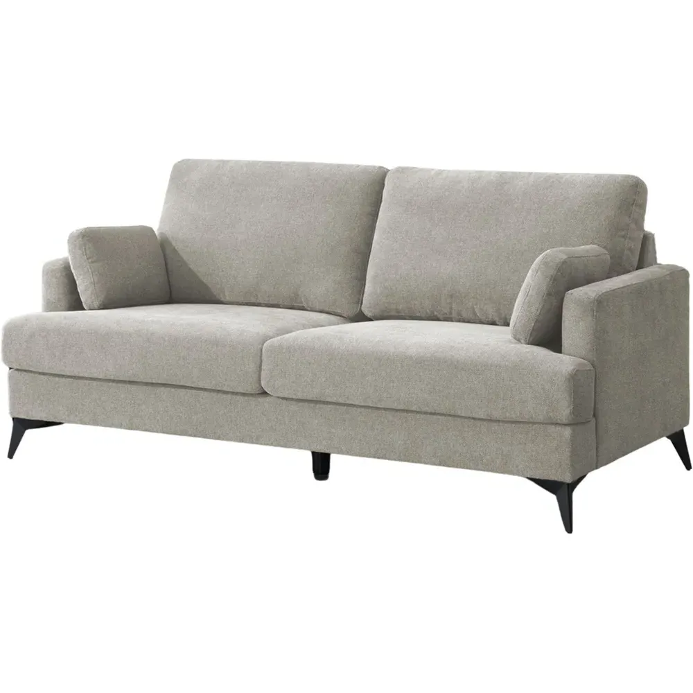 3-Seater Fabric Sofa - Grey