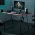 Gaming Desk with Cable Management - Black