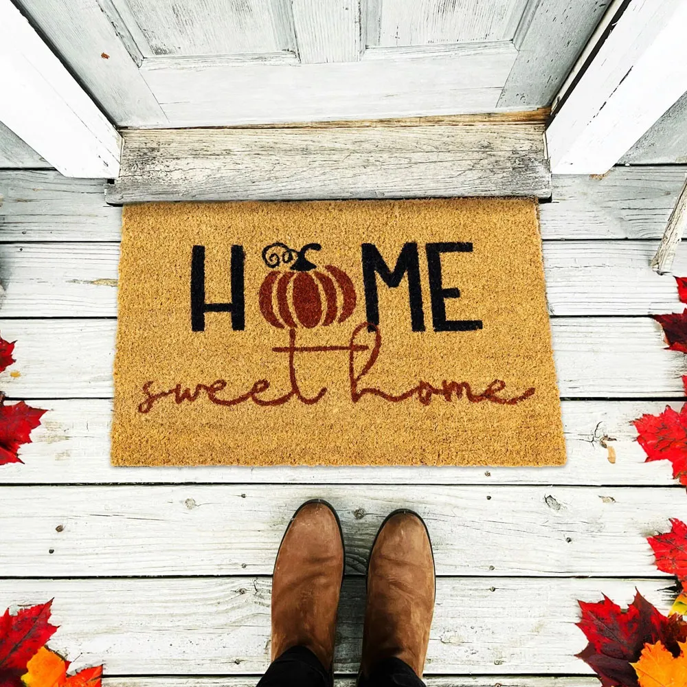 Home Sweet Home Coir Door Mat - Brown