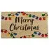 Merry Christmas Doormat - White, Coir