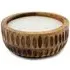 Mushroom Ribbed Edge Wooden Candle - Brown