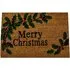Natural Holly Berries Christmas Doormat - Brown, Coir
