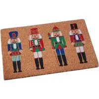 Nutcrackers Christmas Mat - Brown, Coir