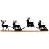 Reindeer Sleigh Candle Holder - Black