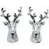 Stag Head Salt and Pepper Mill Set - Silver