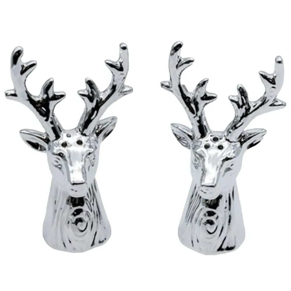Stag Head Salt and Pepper Mill Set - Silver image