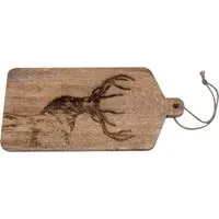Wooden Stag Chopping Board - Brown, Mango Wood
