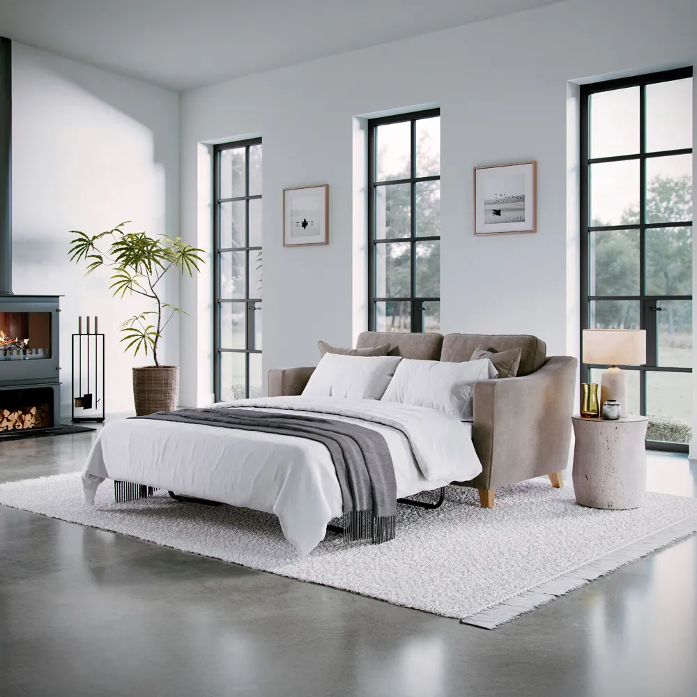 2-Seater City Fossil Sofa Bed - Blonde