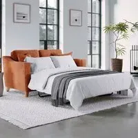 2-Seater City Terracotta Sofa Bed - Red