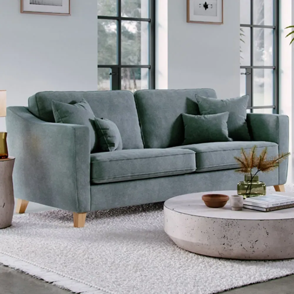 2-Seater Large Sofa - Grey, Denim