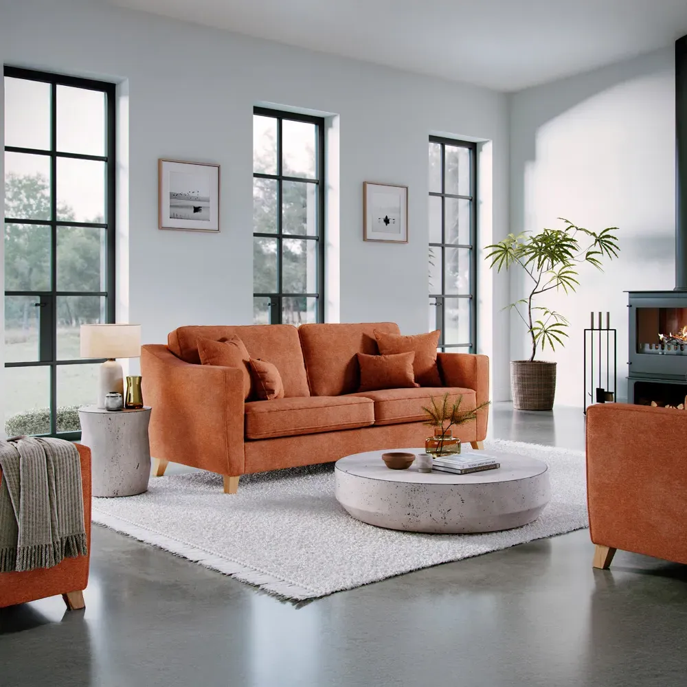 2 Seater Large Sofa - Terracotta