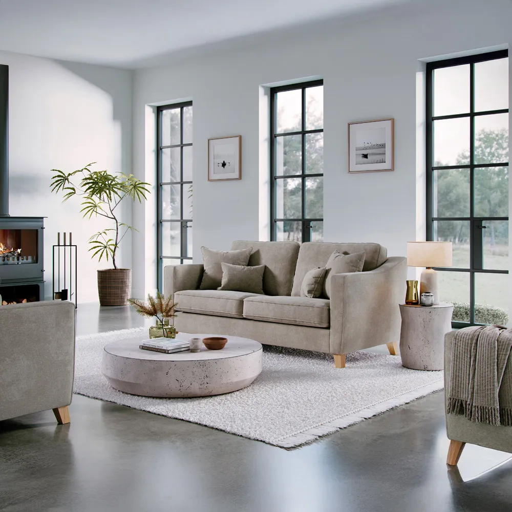 2-Seater Medium City Stone Sofa - Blonde