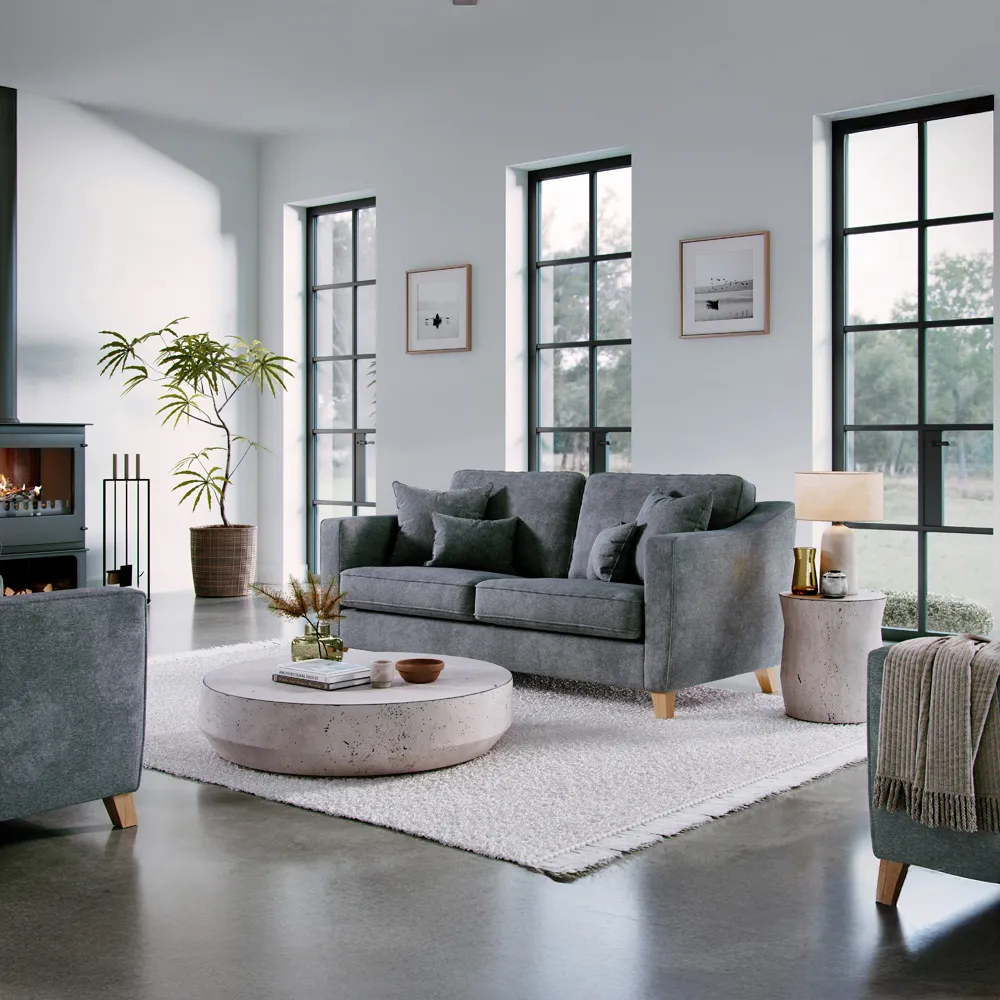 2-Seater Medium Sofa - Grey