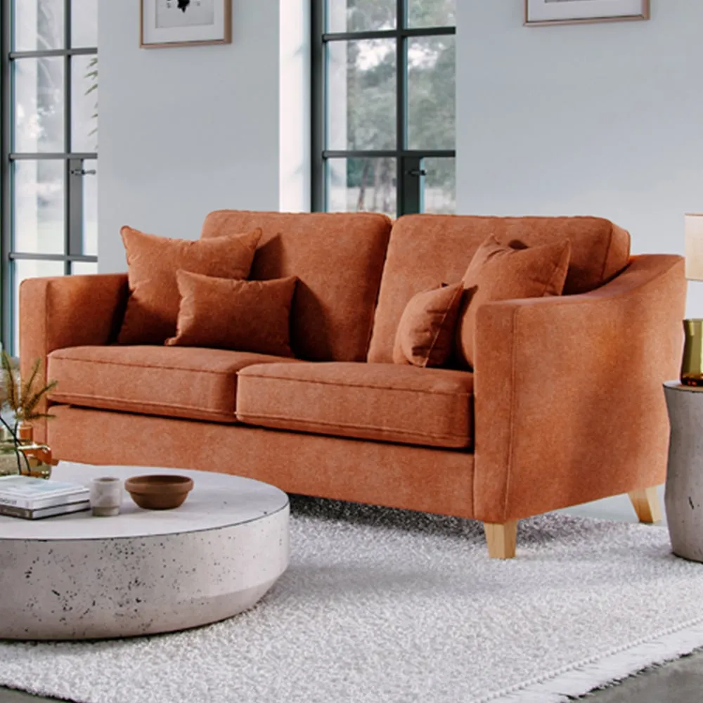2 Seater Medium Sofa - Terracotta
