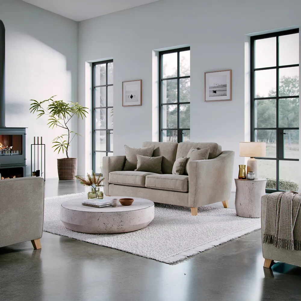 2-Seater Small City Stone Sofa - Blonde