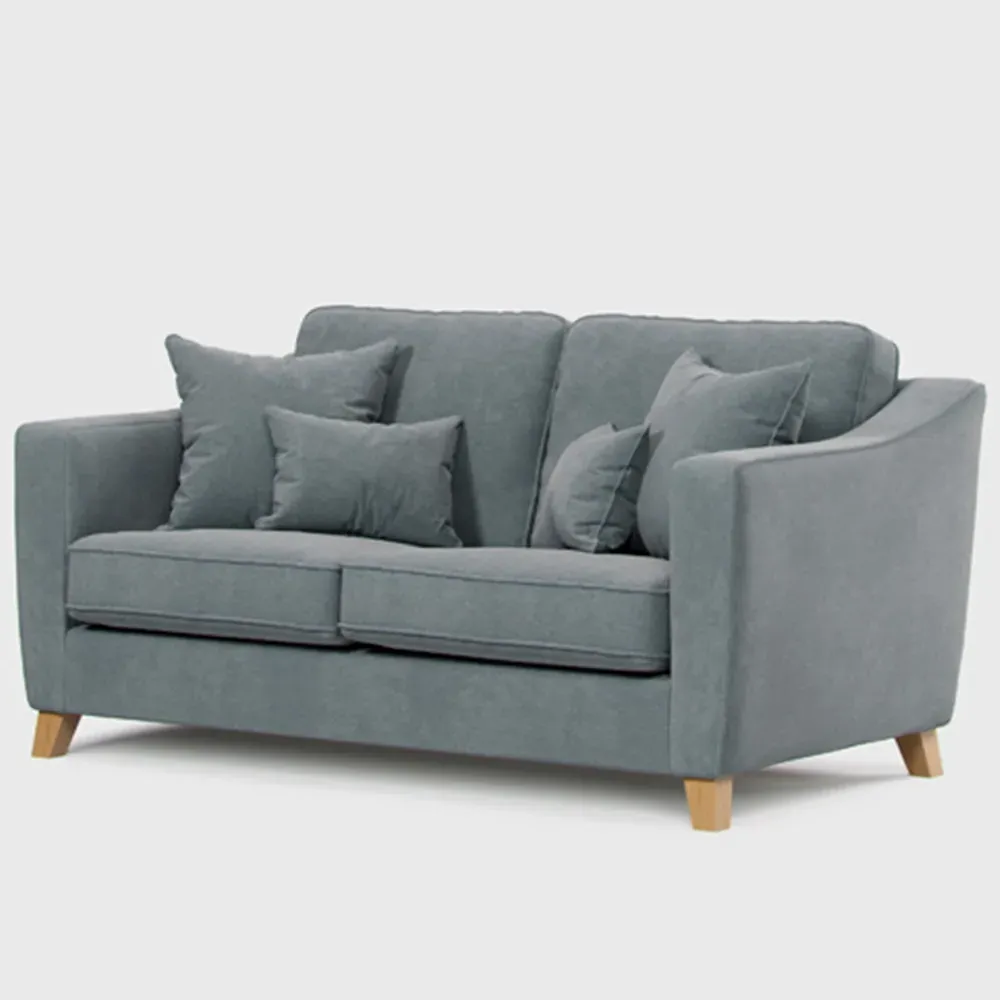 2-Seater Small Sofa - Grey, Denim
