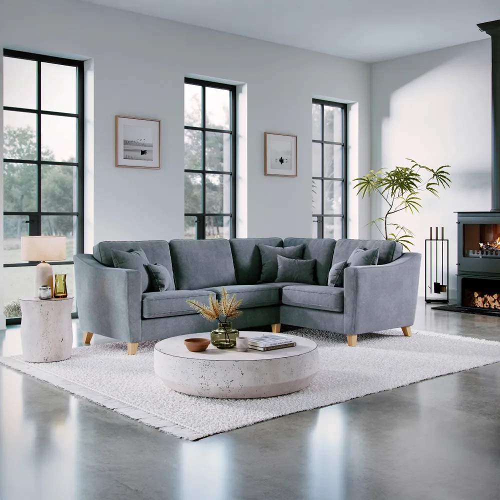 3-Seater Left Hand Corner Sofa - City Denim