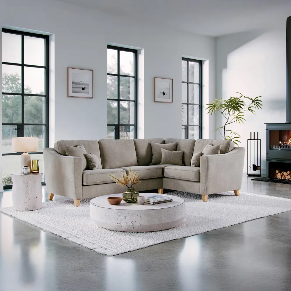 3-Seater Left Hand Corner Sofa - City Stone