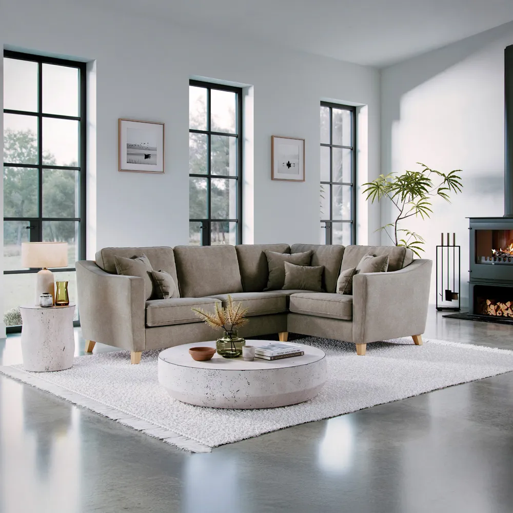 3-Seater Left Hand Corner Sofa - Fossil