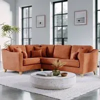 3-Seater Left Hand Corner Sofa - Terracotta