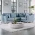 3-Seater Right Hand Corner Sofa - Blue