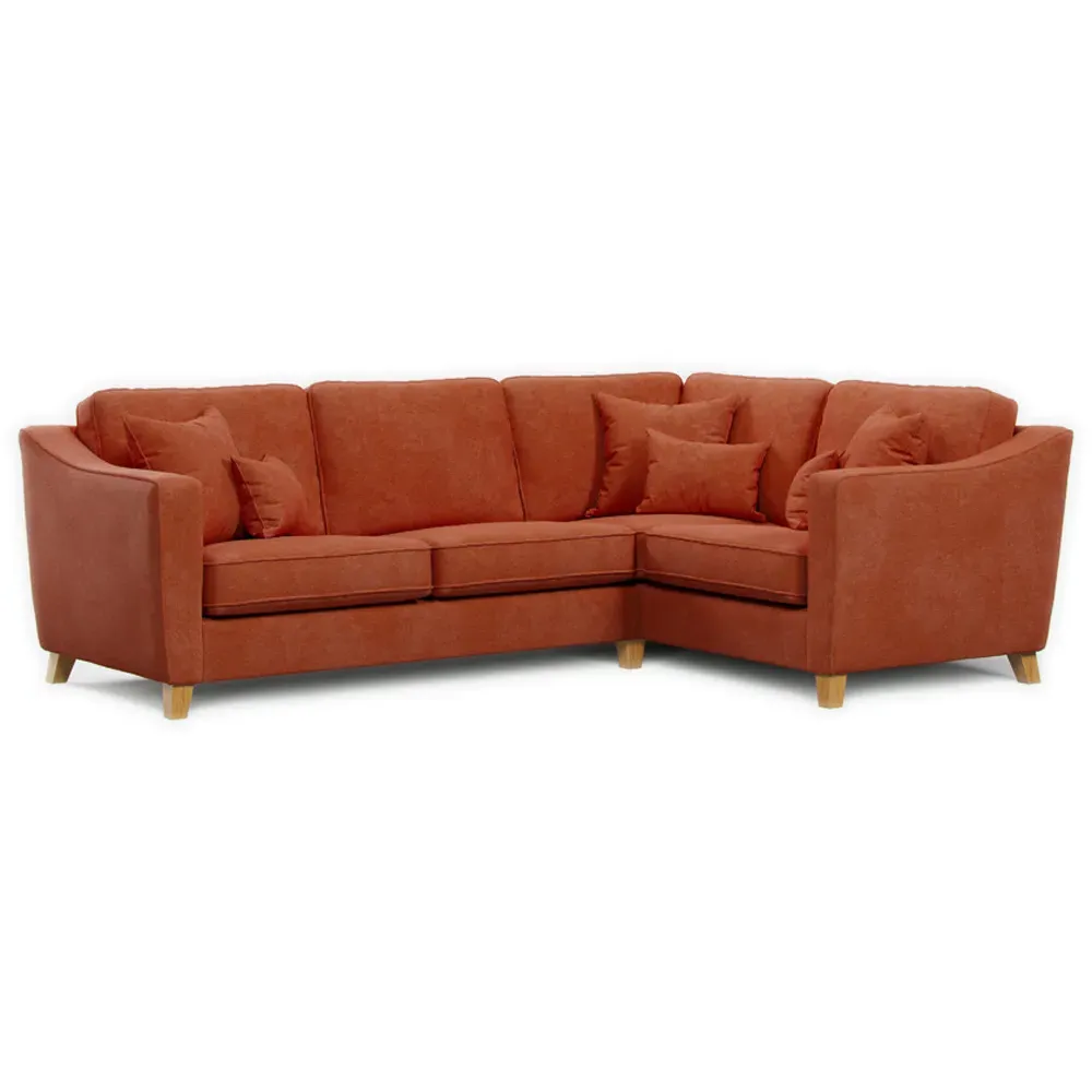 3-Seater Right Hand Corner Sofa - Terracotta