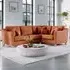 3-Seater Right Hand Corner Sofa - Terracotta
