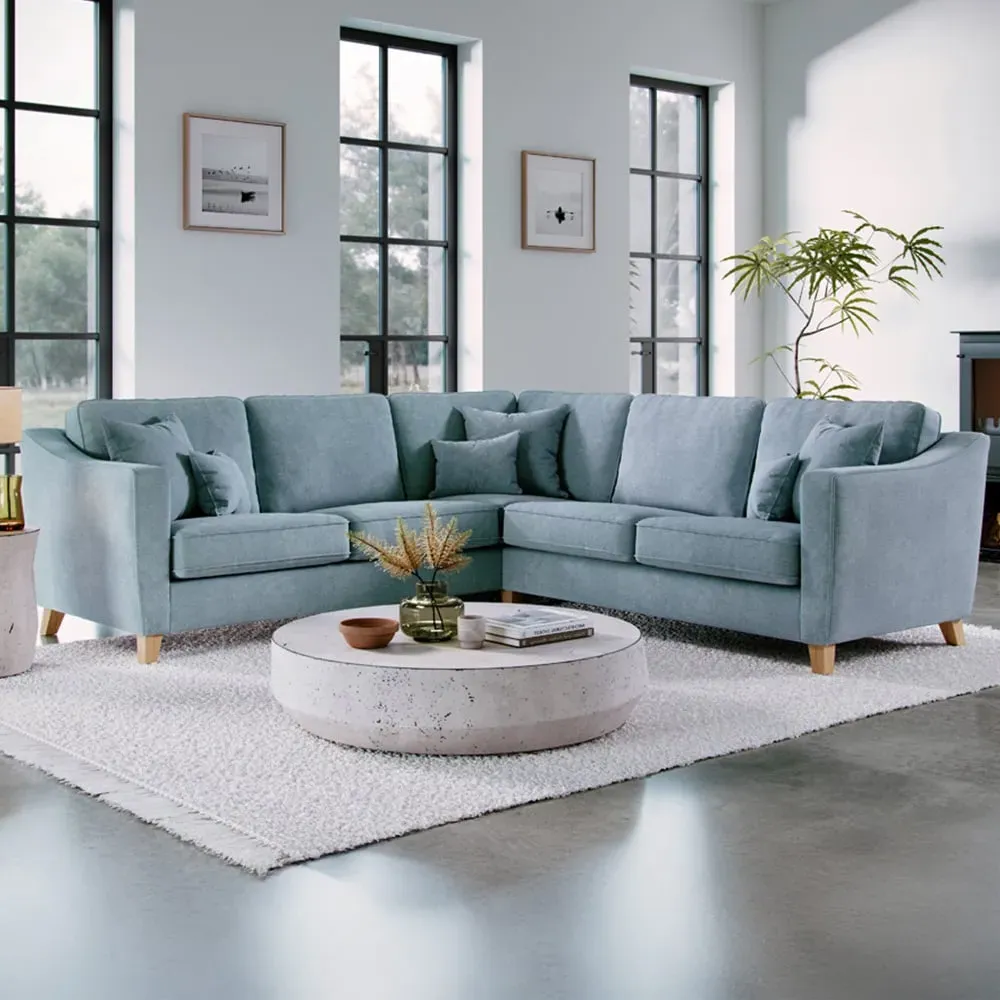 4-Seater Corner Sofa - Blue