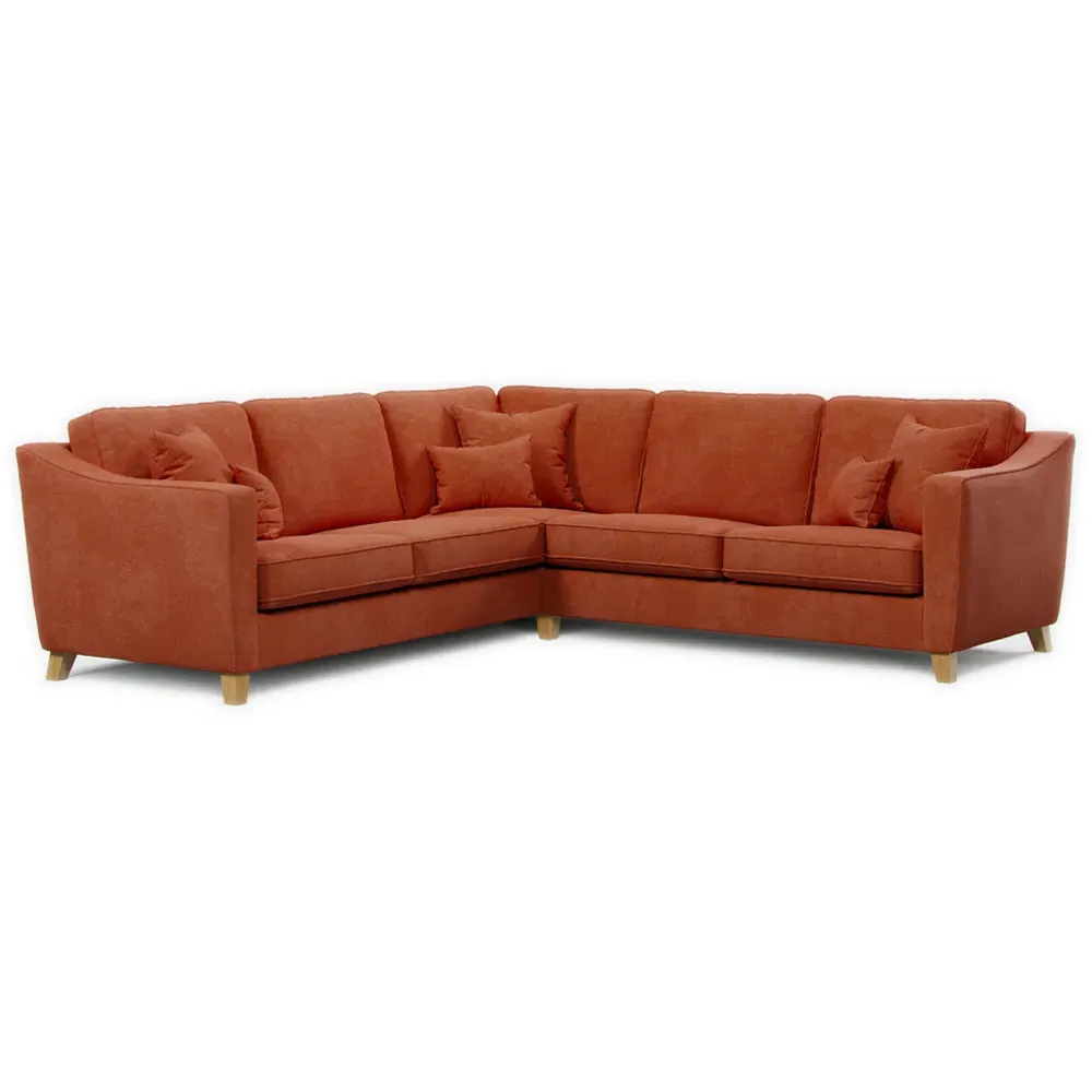 4-Seater Corner Sofa - Terracotta