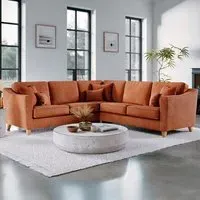 4-Seater Corner Sofa - Terracotta