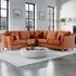 4-Seater Corner Sofa - Terracotta