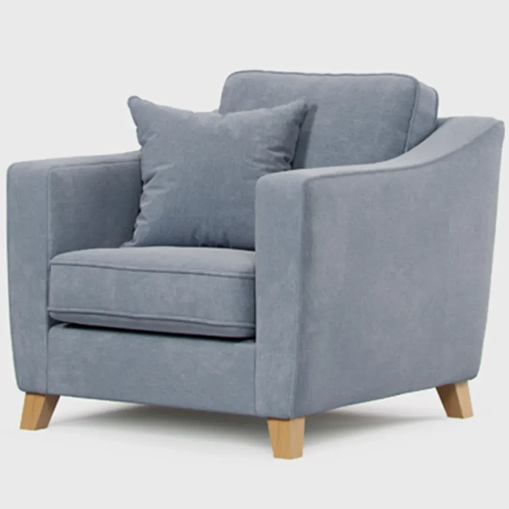 City Fine Blue Armchair - Blue
