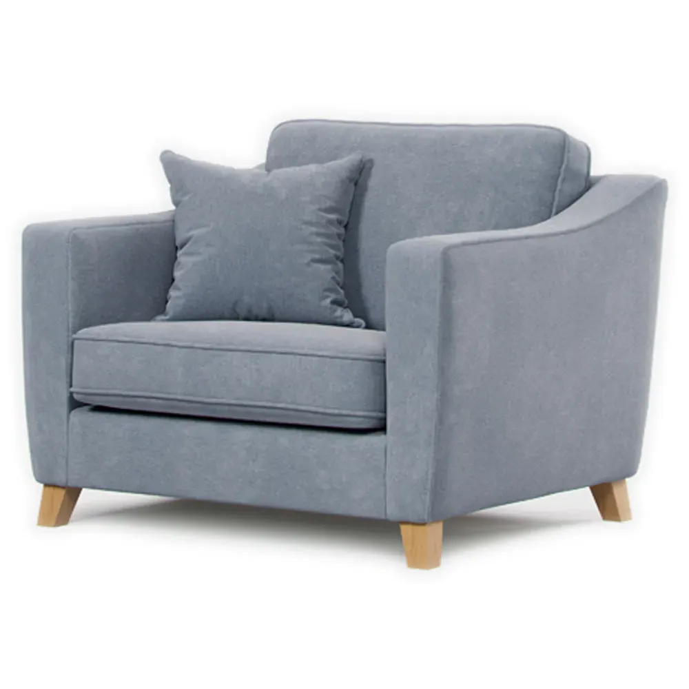 City Fine Blue Snuggle Chair - Blue