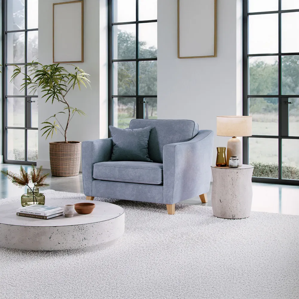 City Fine Blue Snuggle Chair - Blue