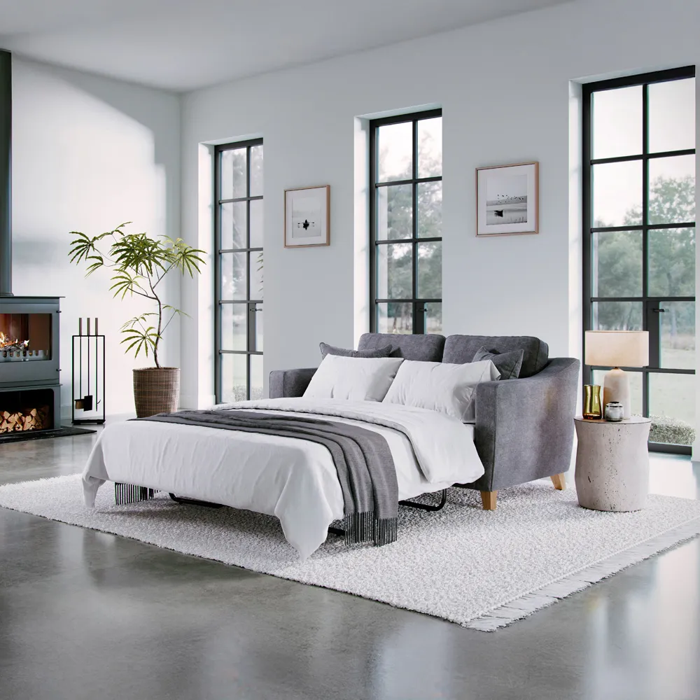 City Steel 2-Seater Sofa Bed - Grey