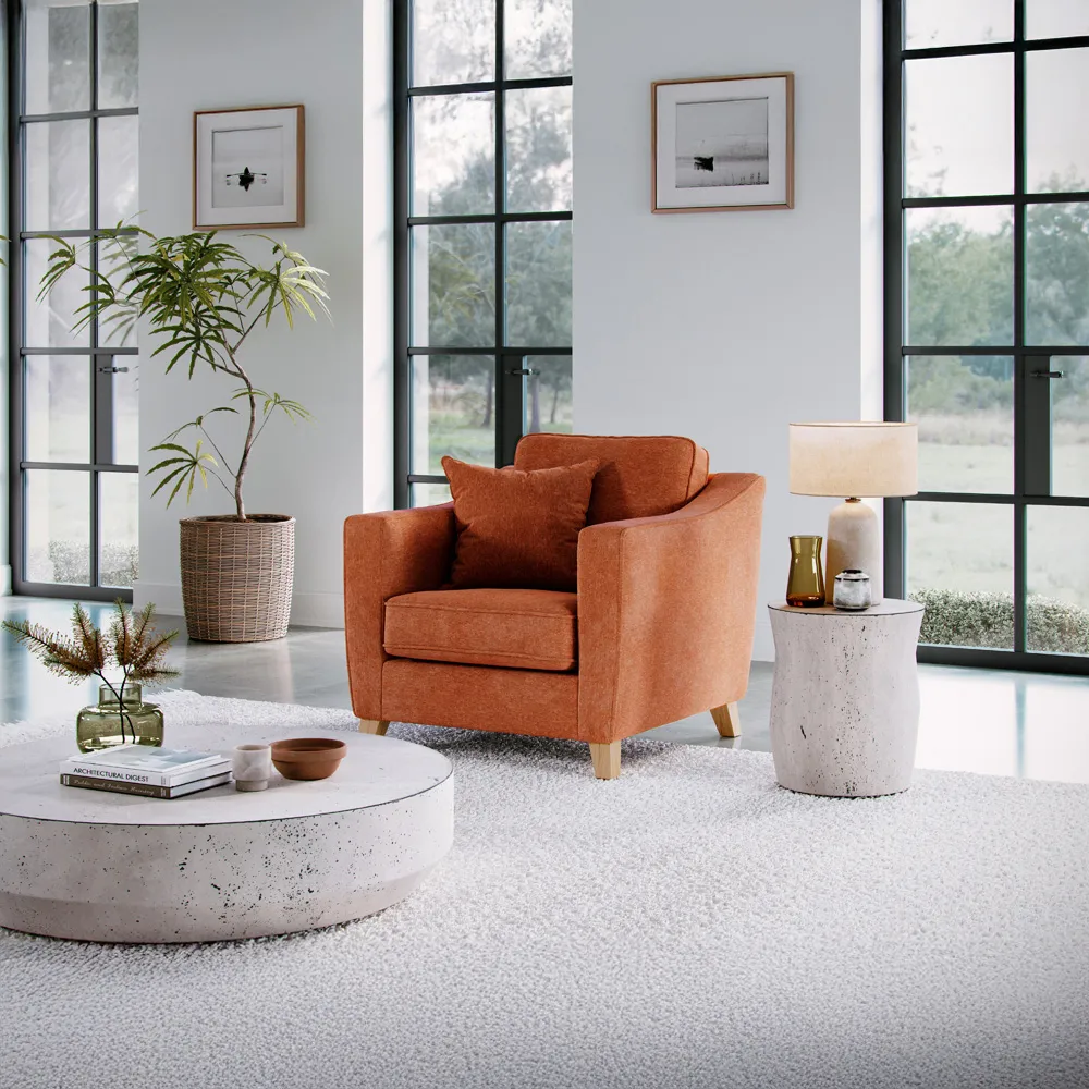 City Terracotta Armchair - Red