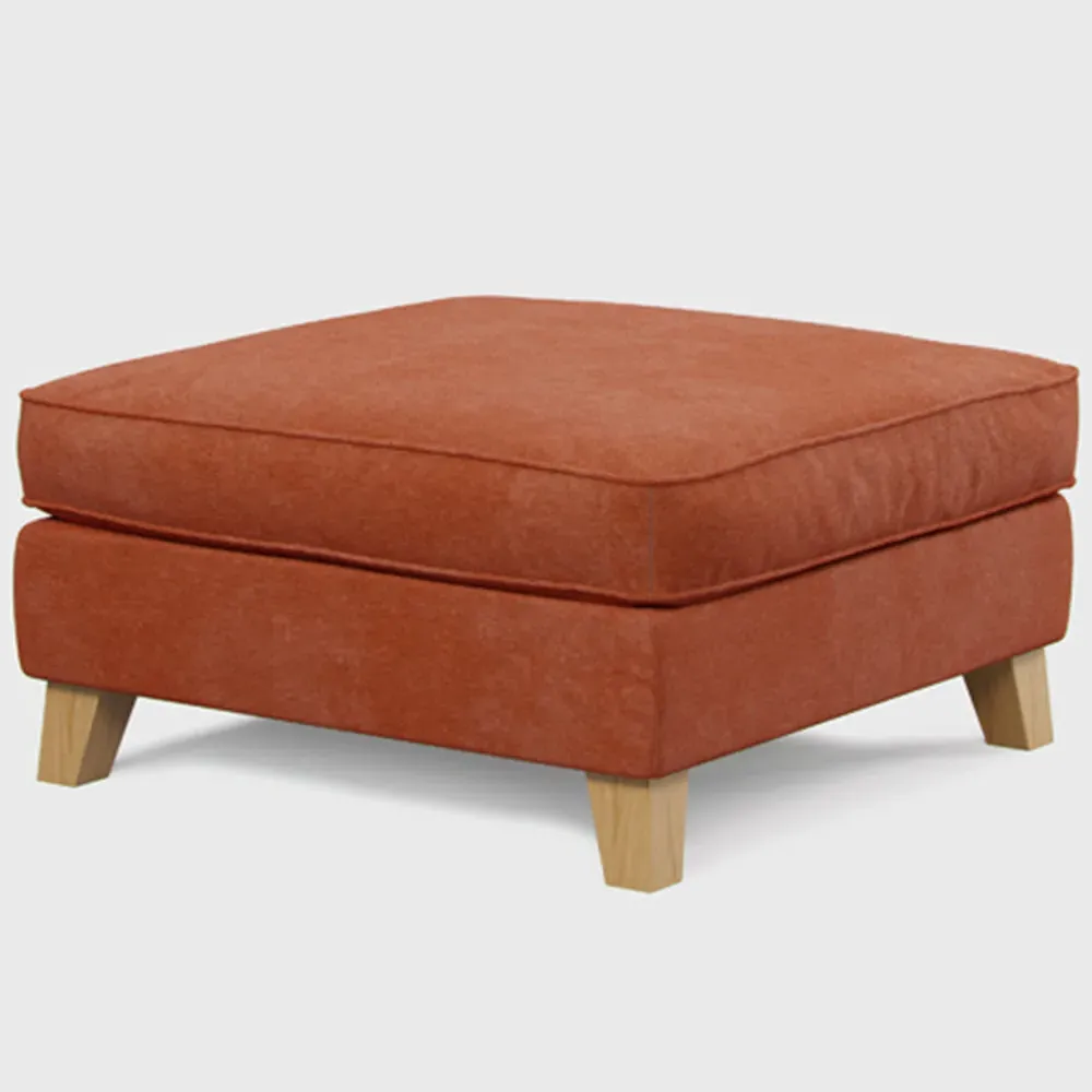 City Terracotta Footstool - Red