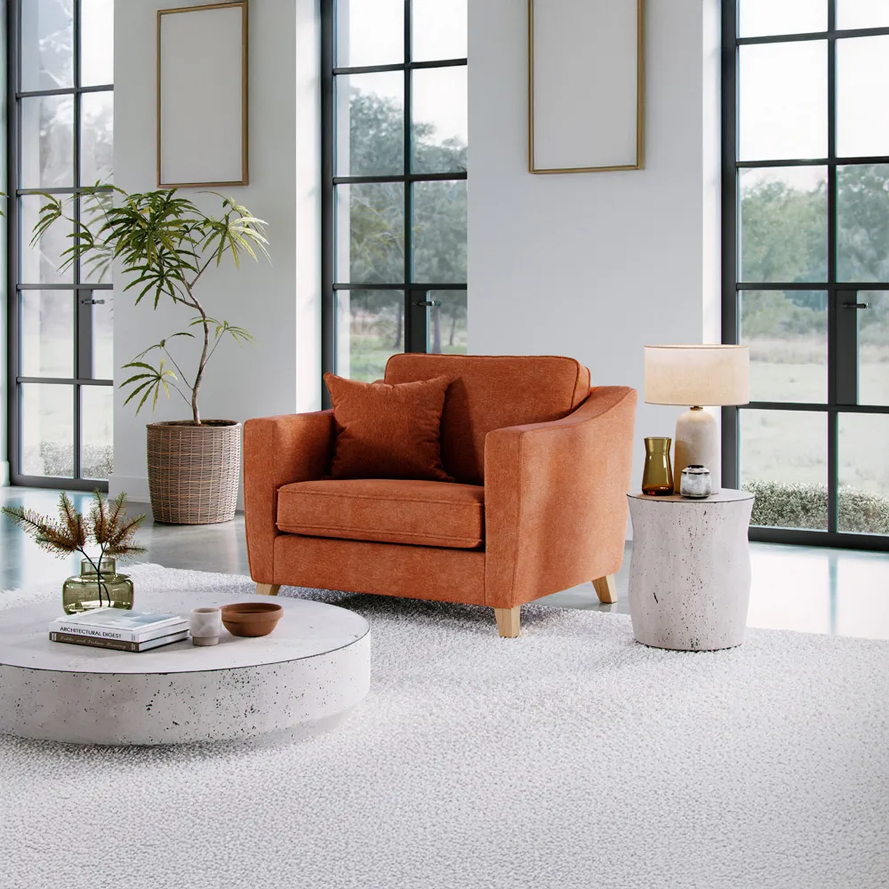 City Terracotta Snuggle Chair - Red