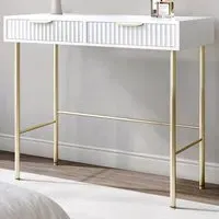 CARME Home 2 Drawer Dressing Table - White