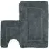 Charcoal Micro Fibre Bath Mat Set - Charcoal, Polyester